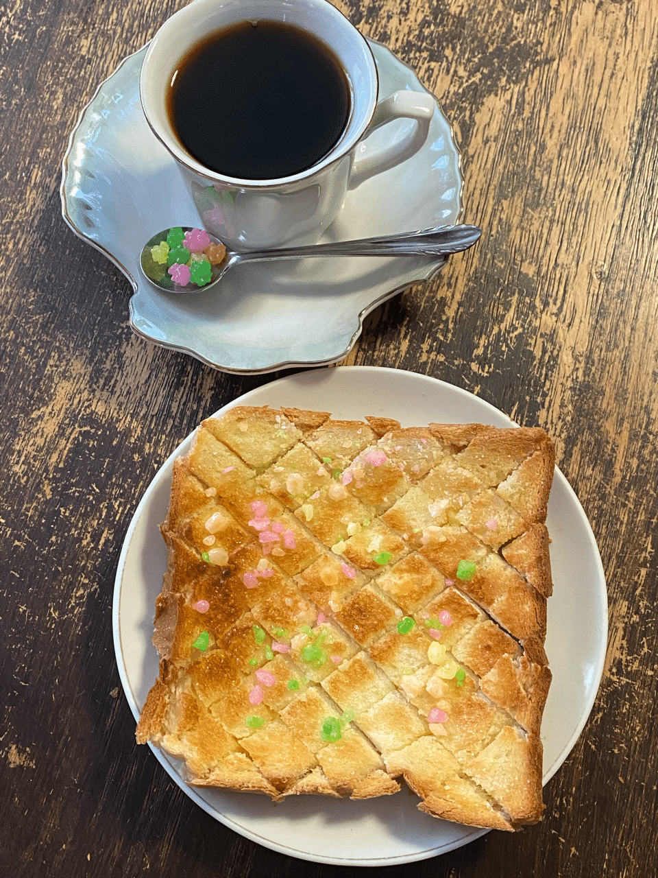 駄菓子アレンジレシピ73こんぺいとうストwithコーヒー 鳩 頭巾 Note