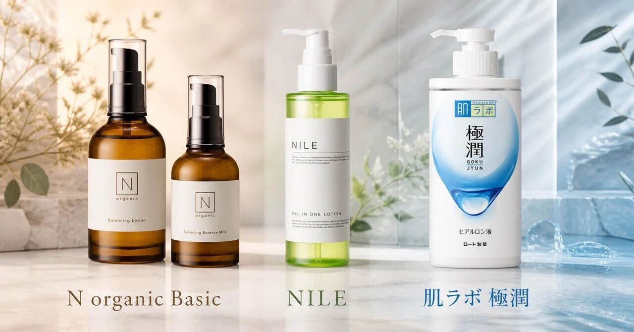 スキンケア迷子はここで分かれる。N organic・NILE・肌ラボ極潤、選ぶ