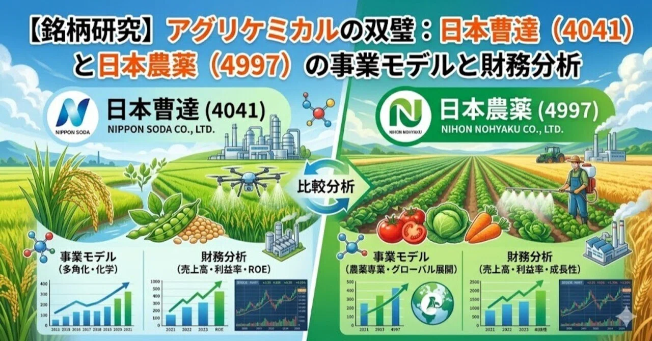 銘柄研究】アグリケミカルの双璧：日本曹達（4041）と日本農薬（4997