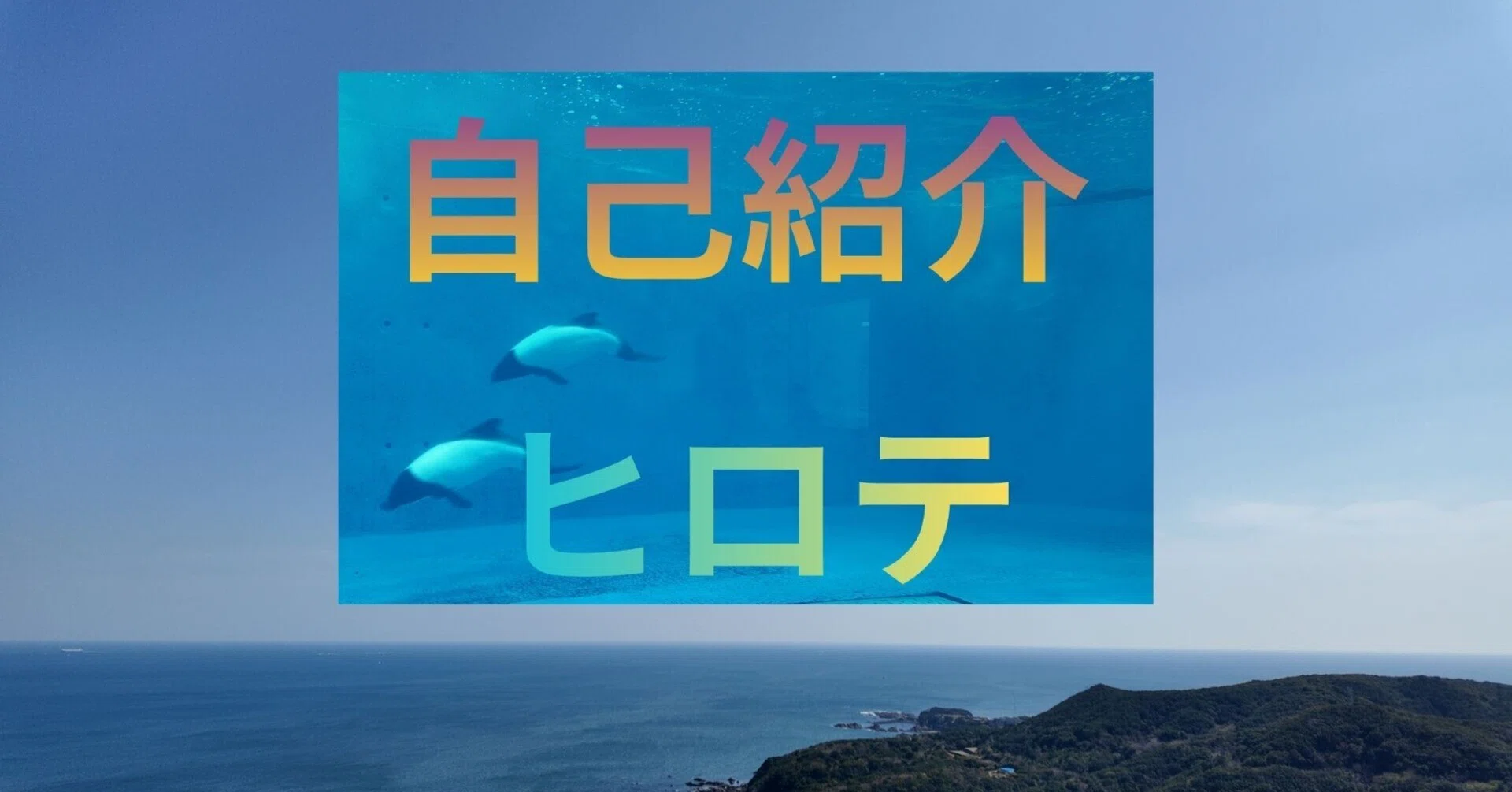 はじめにお読みいただけると嬉しいです！【自己紹介】｜ヒロテ🐬