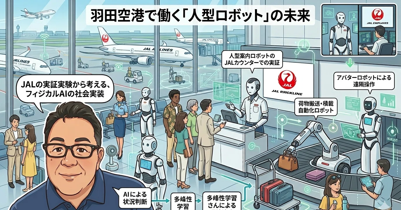 羽田空港で「人型ロボット」が働く未来。JALの実証実験から考える