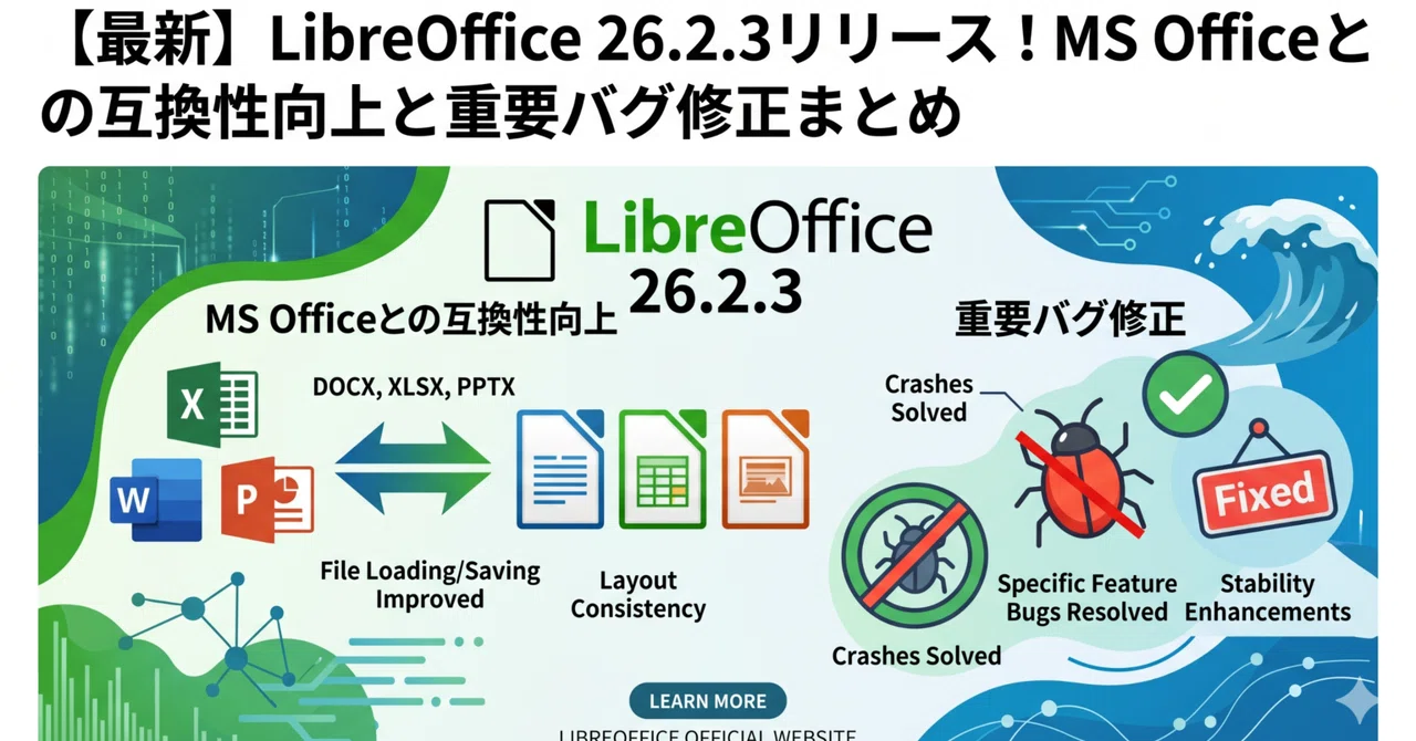 [Latest] LibreOffice 26.2.3 Released! Summary of Improved MS Office ...