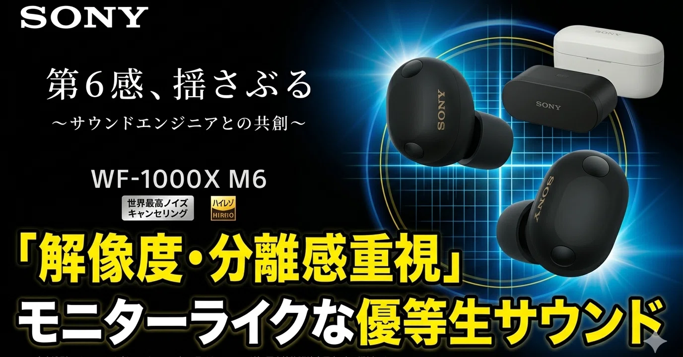 完全版】ソニーWF-1000XM6レビュー:前作の不満をすべて解消した2026年
