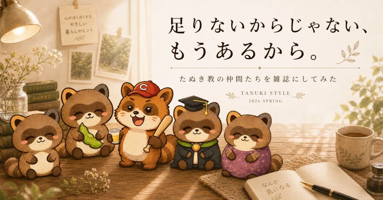 足りないからじゃない、もうあるから。たぬき教の仲間たちを雑誌にして