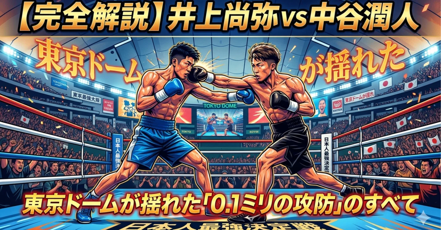 完全最速解説】井上尚弥 vs 中谷潤人：東京ドームが揺れた「0.1ミリの