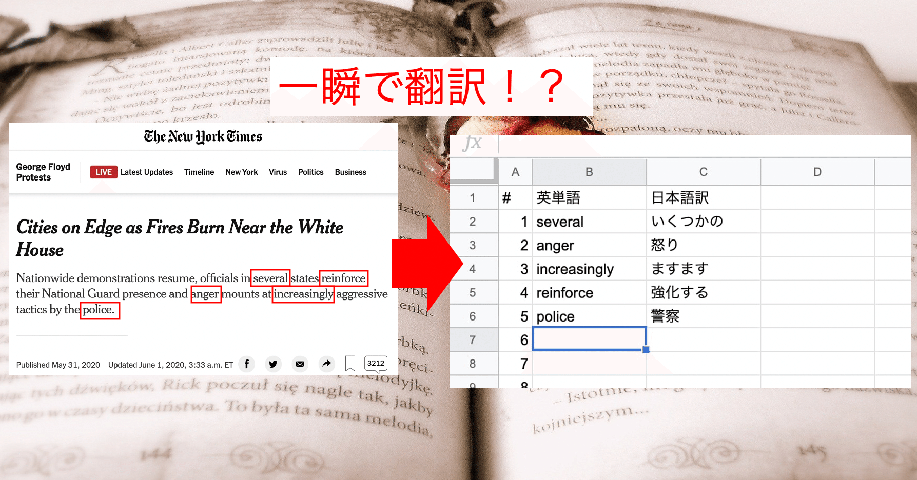オリジナル単語帳を1秒で作る方法 Googleスプレッドシートの関数 ジェネラリスト大学生 毎日投稿 Note