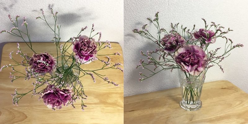 花の手順書 口の広い花瓶にお花を入れる 花と日々 Yas Note