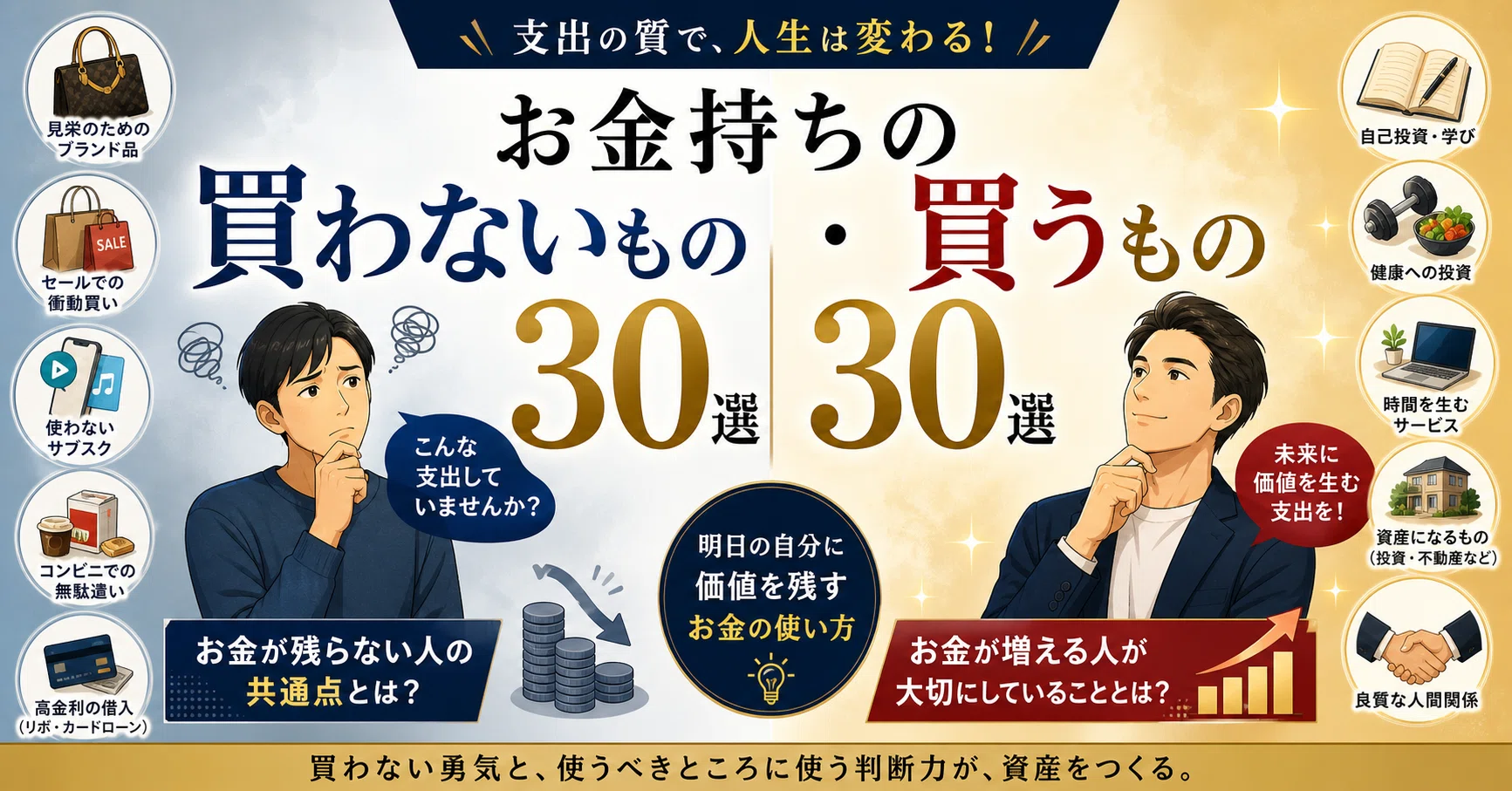 お金持ちの「買わない・買う」30選｜支出の質で人生は変わる｜上山正人 
