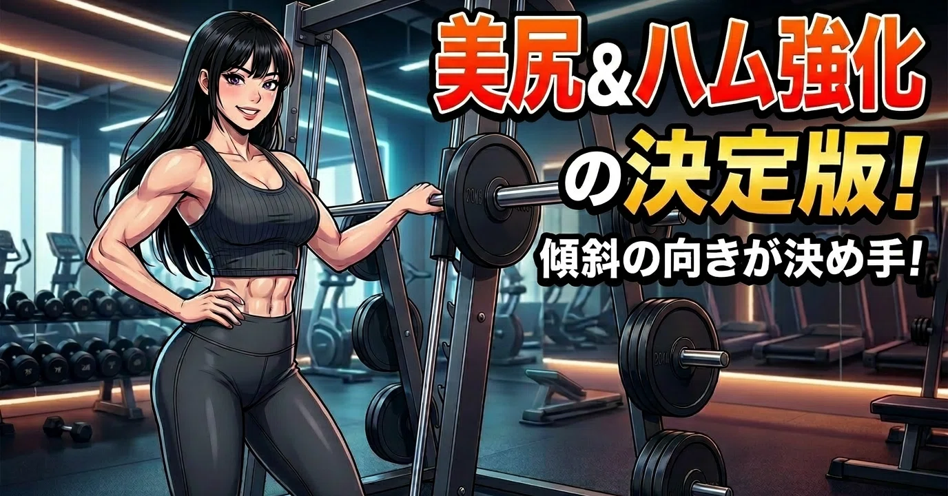 スーパースミスマシンで美尻＆ハムを本格強化！傾斜を活かした5種目と