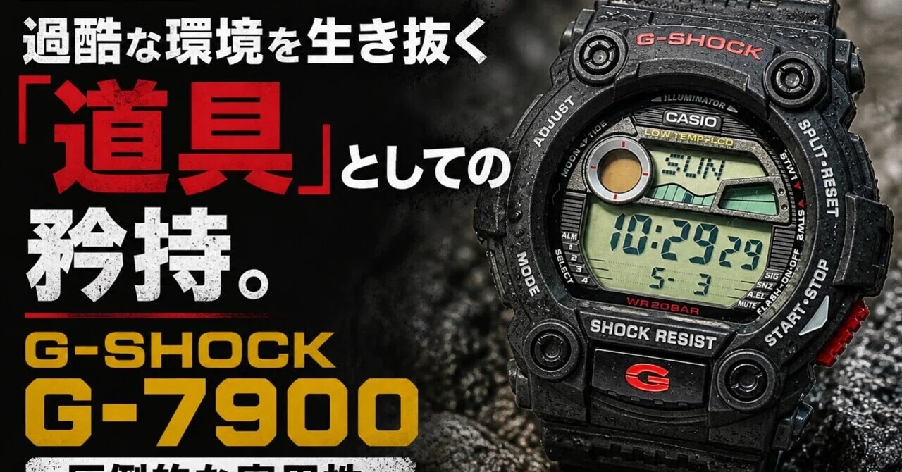 レビュー】G-SHOCK G-7900-1JF ― 飾らない、壊れない。現場が認めた