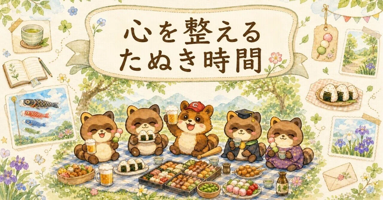 バタバタ新学期、ぽんぽこGW。心を整えるたぬき時間｜ちびたぬき