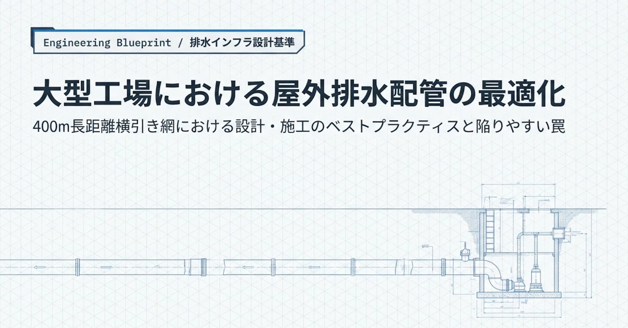 🔰》屋外排水配管の最適化：施工の技術解説書｜Hideki-yq