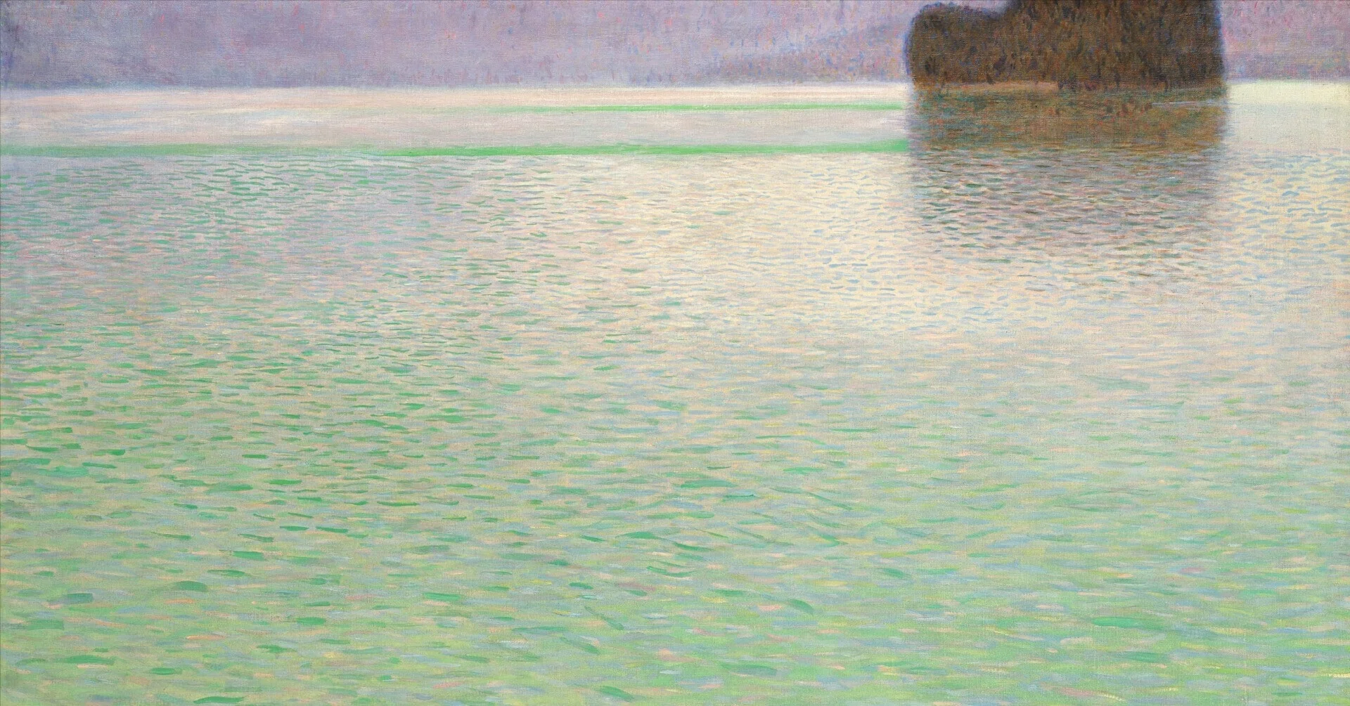 Gustav Klimt クリムト 海ベビ Mosaic of Colors, Shimmering Water Surface] Klimt's 'Island in the