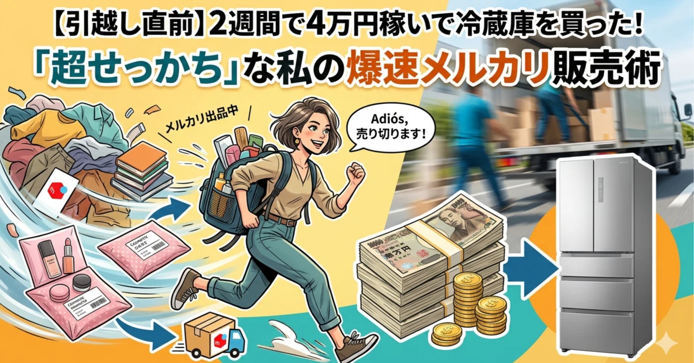 引っ越しの為ジャンク品まとめ売り 引越し直前】せっかちな私が2週間で4万円稼いで冷蔵庫を買った、爆速