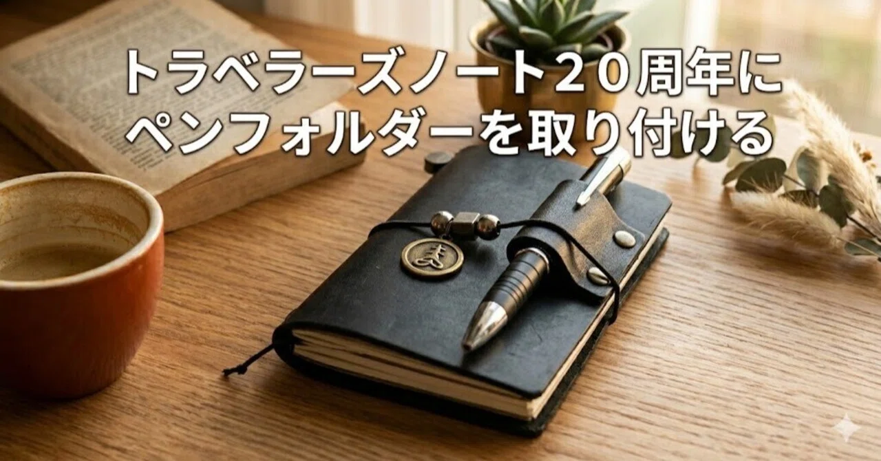 トラベラーズノート20周年カードサイズを「魔改造」。ペンホルダーを