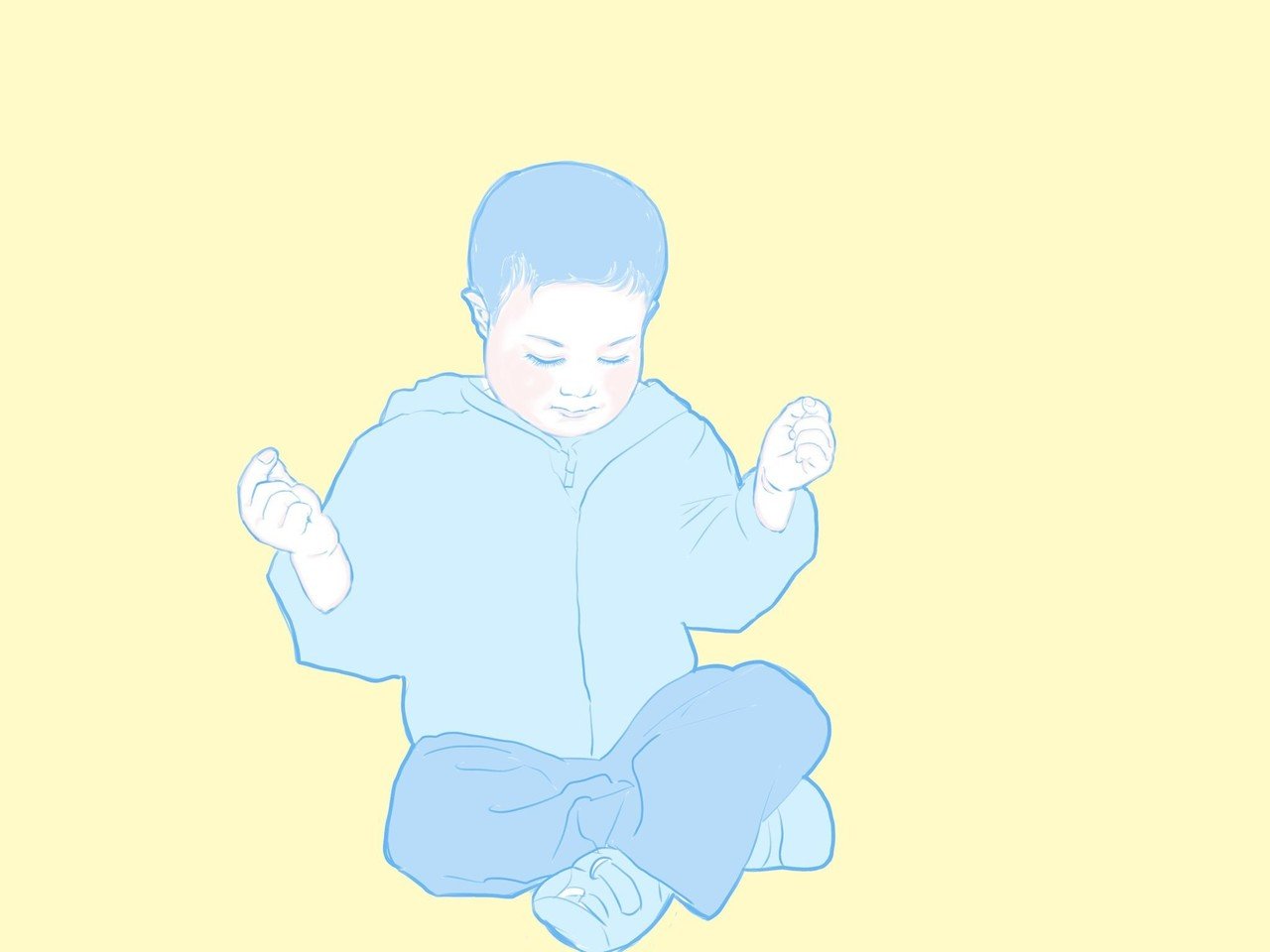 座禅 瞑想 をする子供 Amariko Note