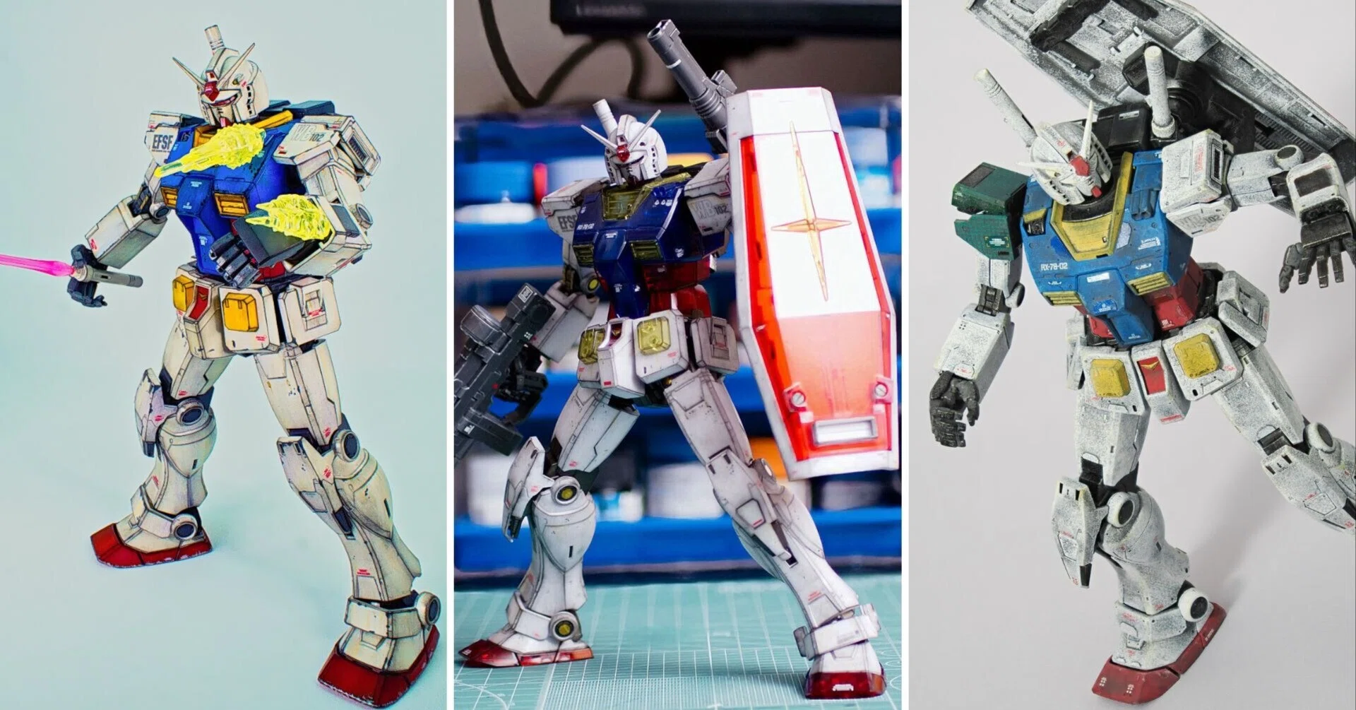 ガンプラ 塗装済完成品 MG ガンダム( THE ORIGIN版) MG RX-78-02（GUNDAM THE ORIGIN版）を3体作った理由〜“同じプラモを何