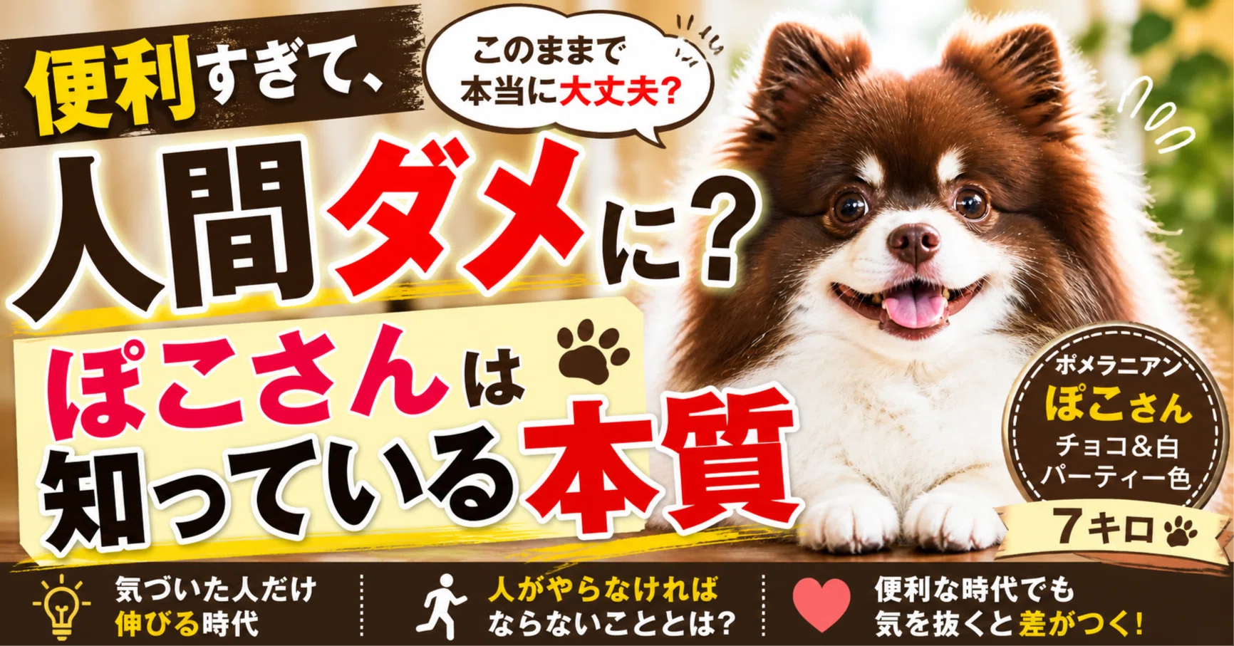 便利な時代でも、人がやらなければならないこと― ポメラニアンぽこさん