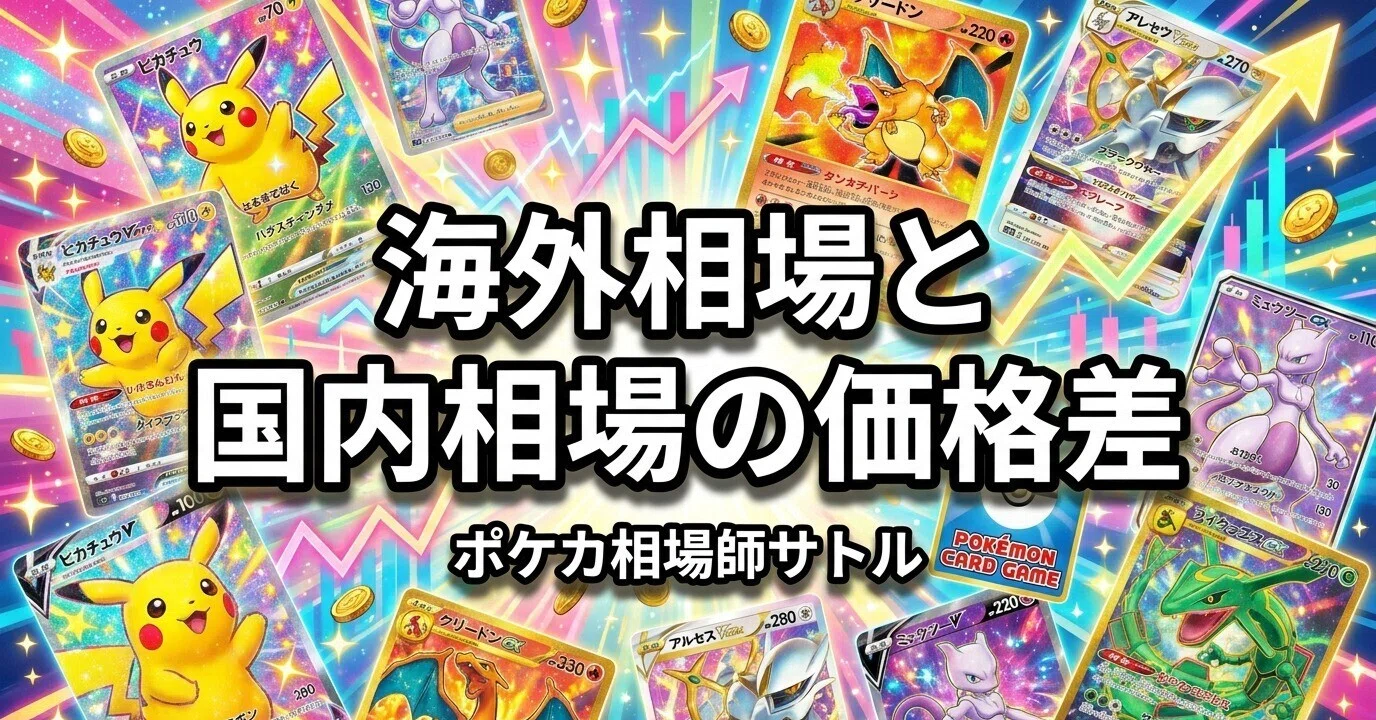 ポケモンカード投資で「海外相場と国内相場の価格差」から利益を抜く