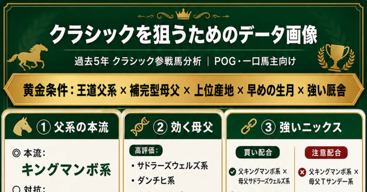 ㊙！一口馬主向け、クラシック出走馬データ分析！｜シルク｜気まぐれ 