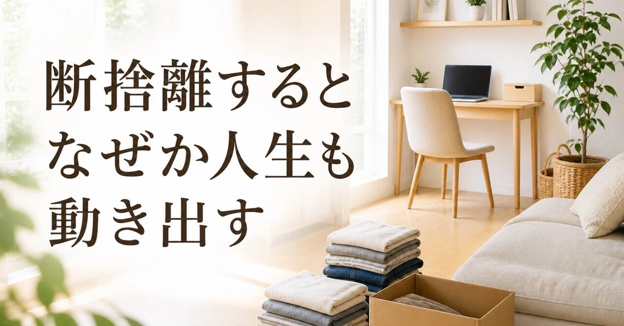 断捨離すると、なぜか人生も動き出す】｜くみ|看護師セラピスト