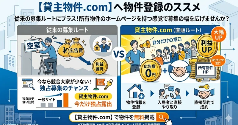 従来の募集はそのままに、自分専用の入居者窓口を持ちませんか？