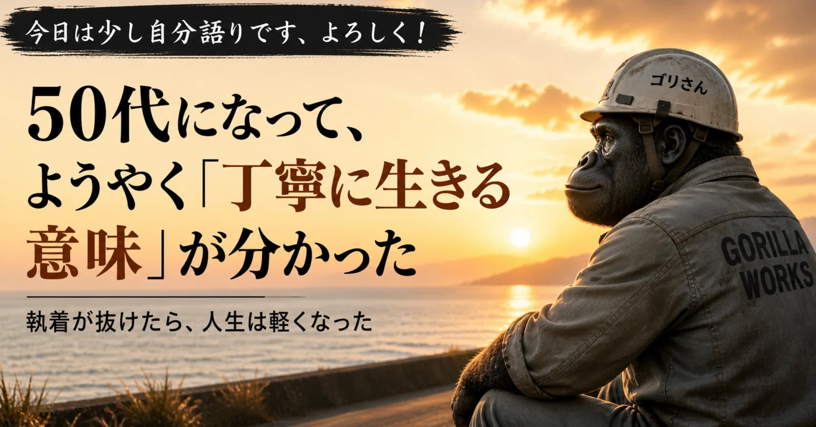 🦍50代になって、ようやく「丁寧に生きる意味」が分かった｜ゴリさん