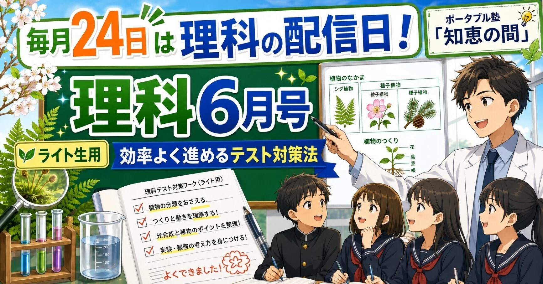 中1ライト生用〉できた問題はもうやらない！［理科］の効率学習法