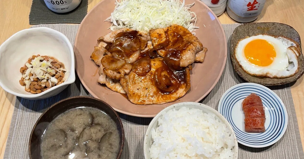 俺のしょうが焼き定食｜kumanon