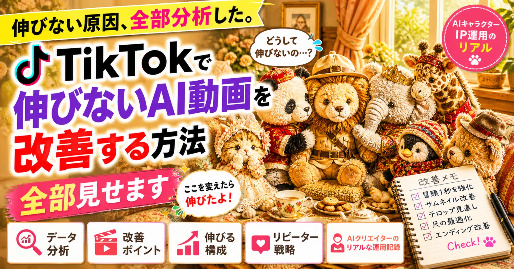TikTokで伸びないAI動画を、どう改善しているか全部見せます｜ツネ IP