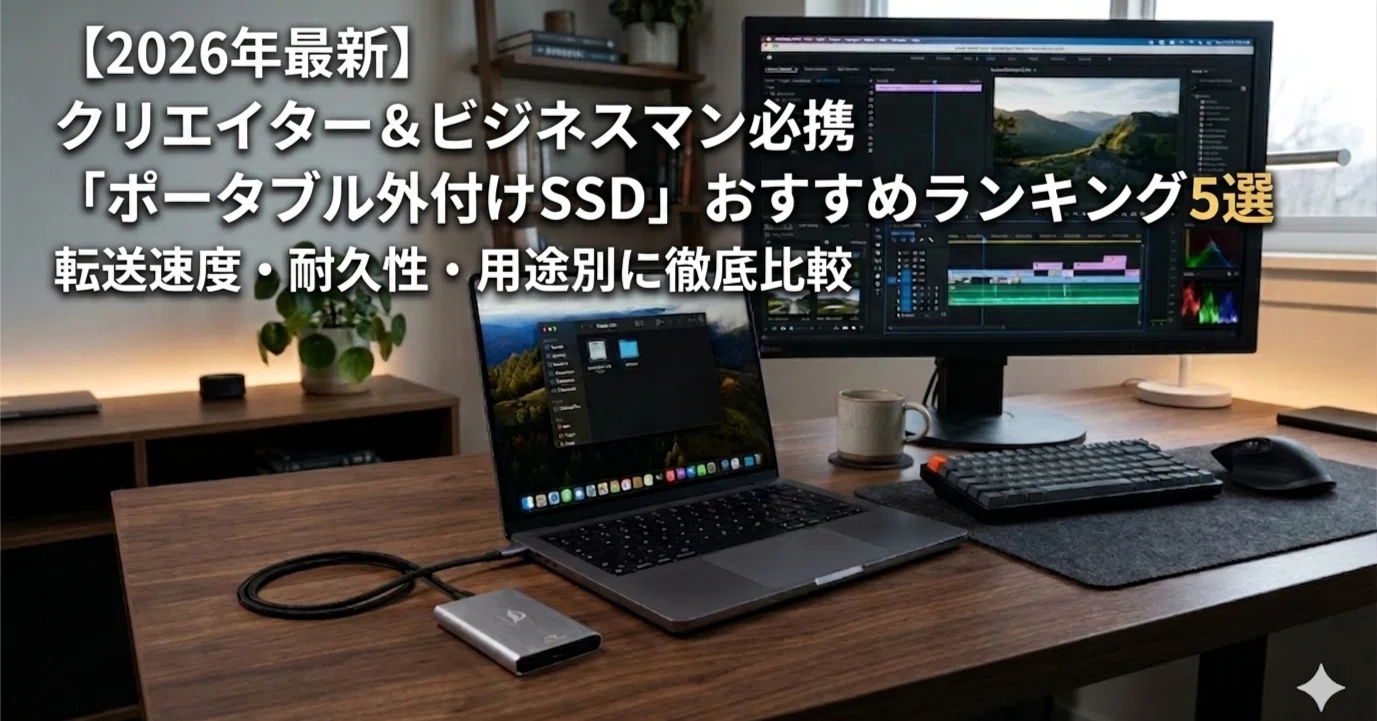 2026年最新】クリエイター＆ビジネスマン必携「ポータブル外付けSSD
