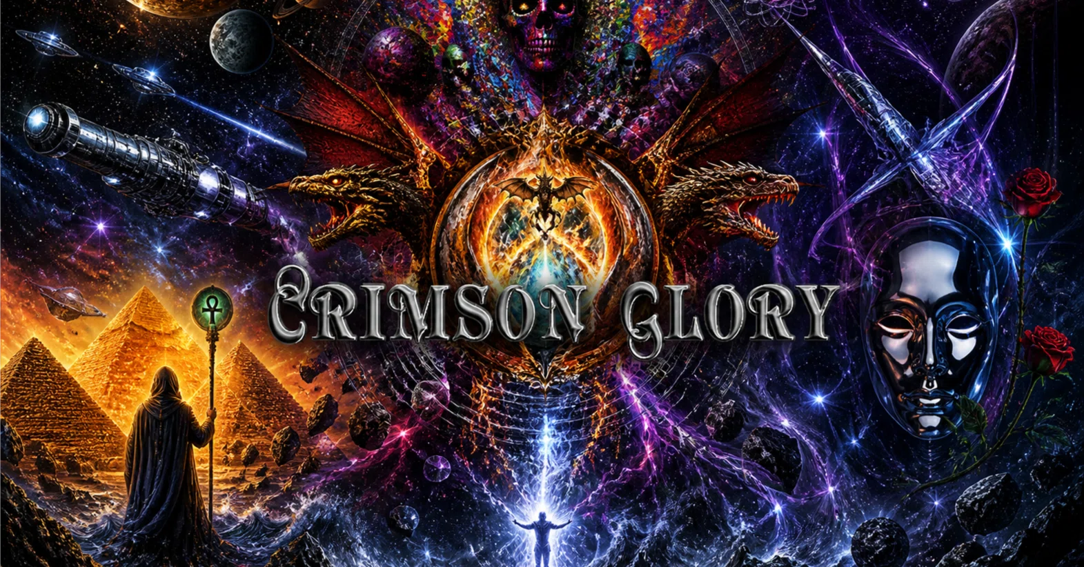 Crimson Glory🇺🇸【全6作レビュー】：銀仮面は砕け、それでもヒドラを