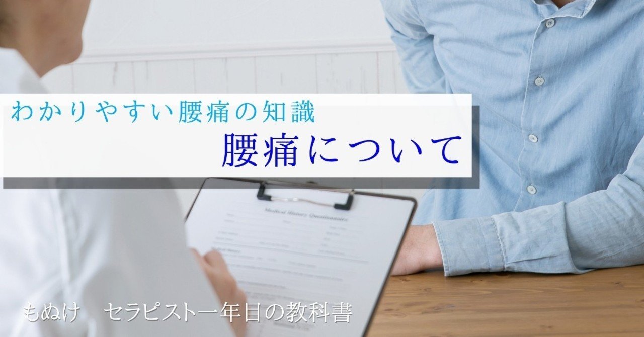 わかりやすい腰痛の知識｜森元塾@国家試験対策