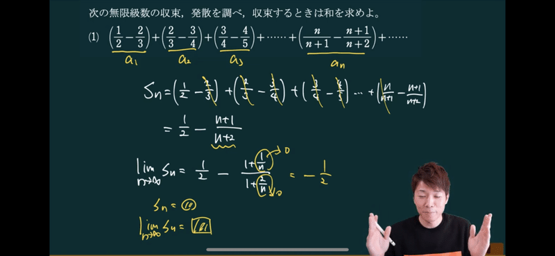 本当は奥が深い数 オモワカ極限 7 無限級数の和の極限 数学専門塾met Note
