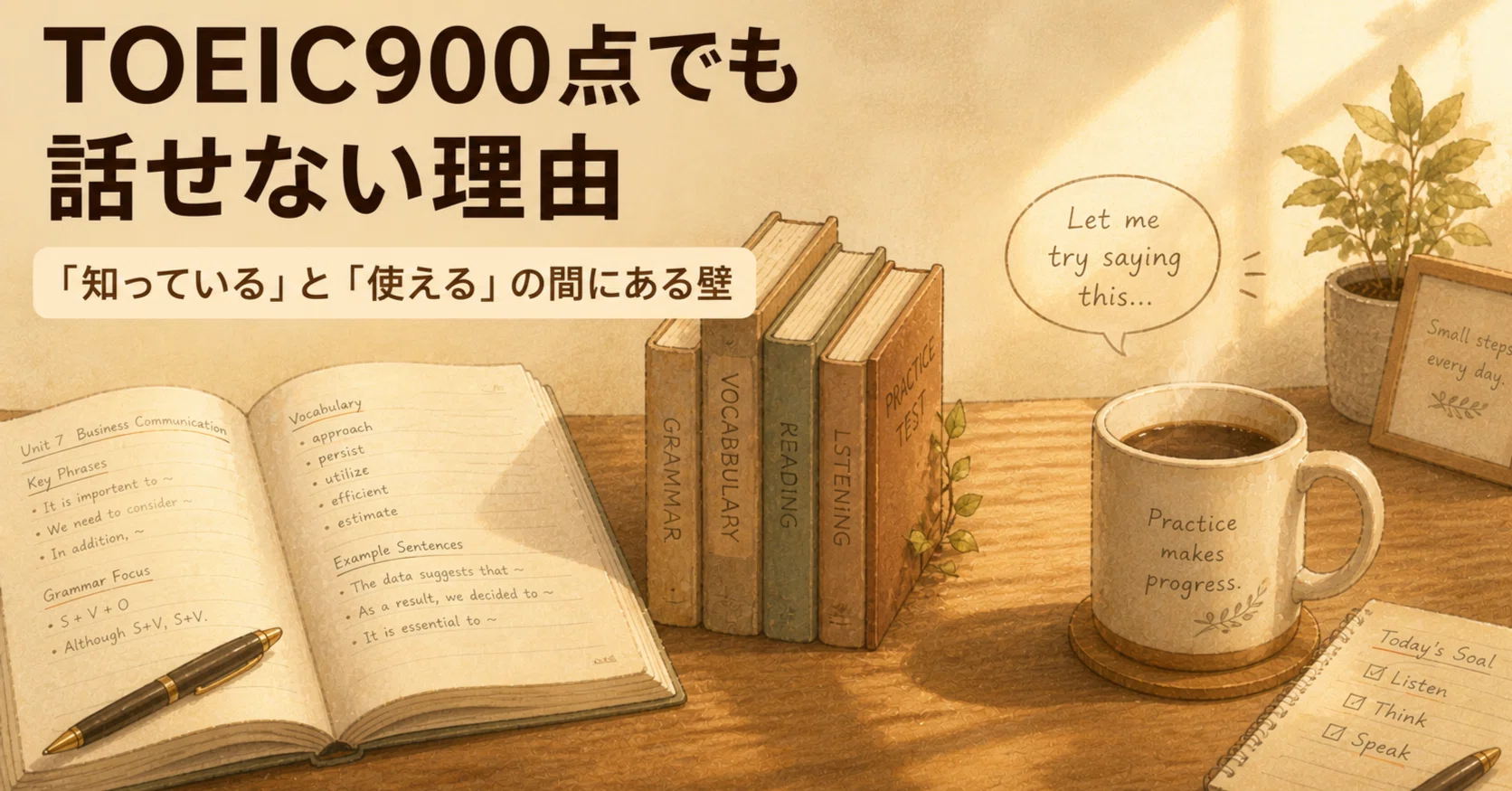 TOEIC900点でも話せない理由—「知っている」と「使える」の間にある