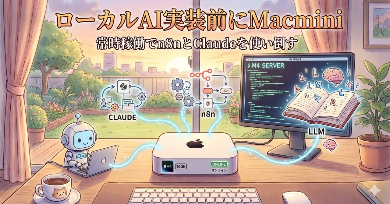 Using an M4 Mac mini (16GB) as a 24/7 home server: Gaining experience｜えすたっく