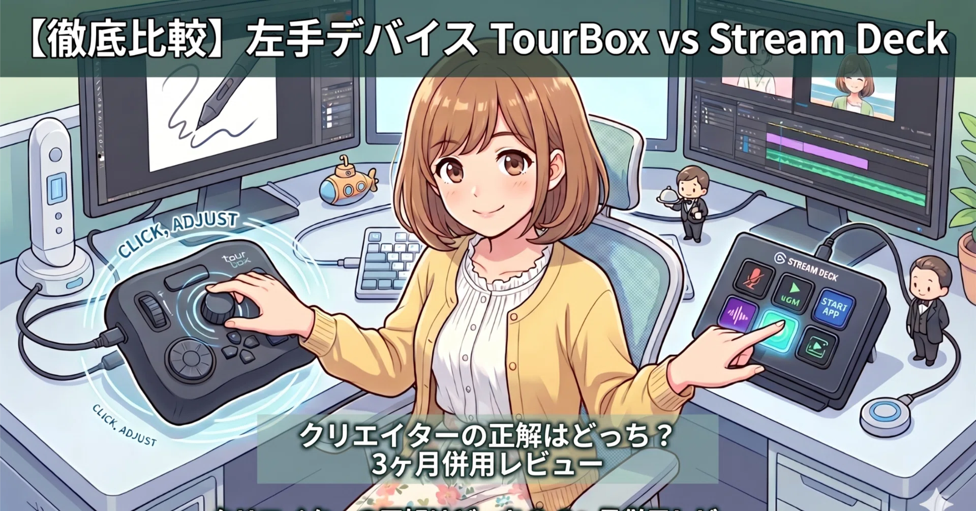 徹底比較】TourBox Elite Plus vs Stream Deck MK.2 どっちが正解？3