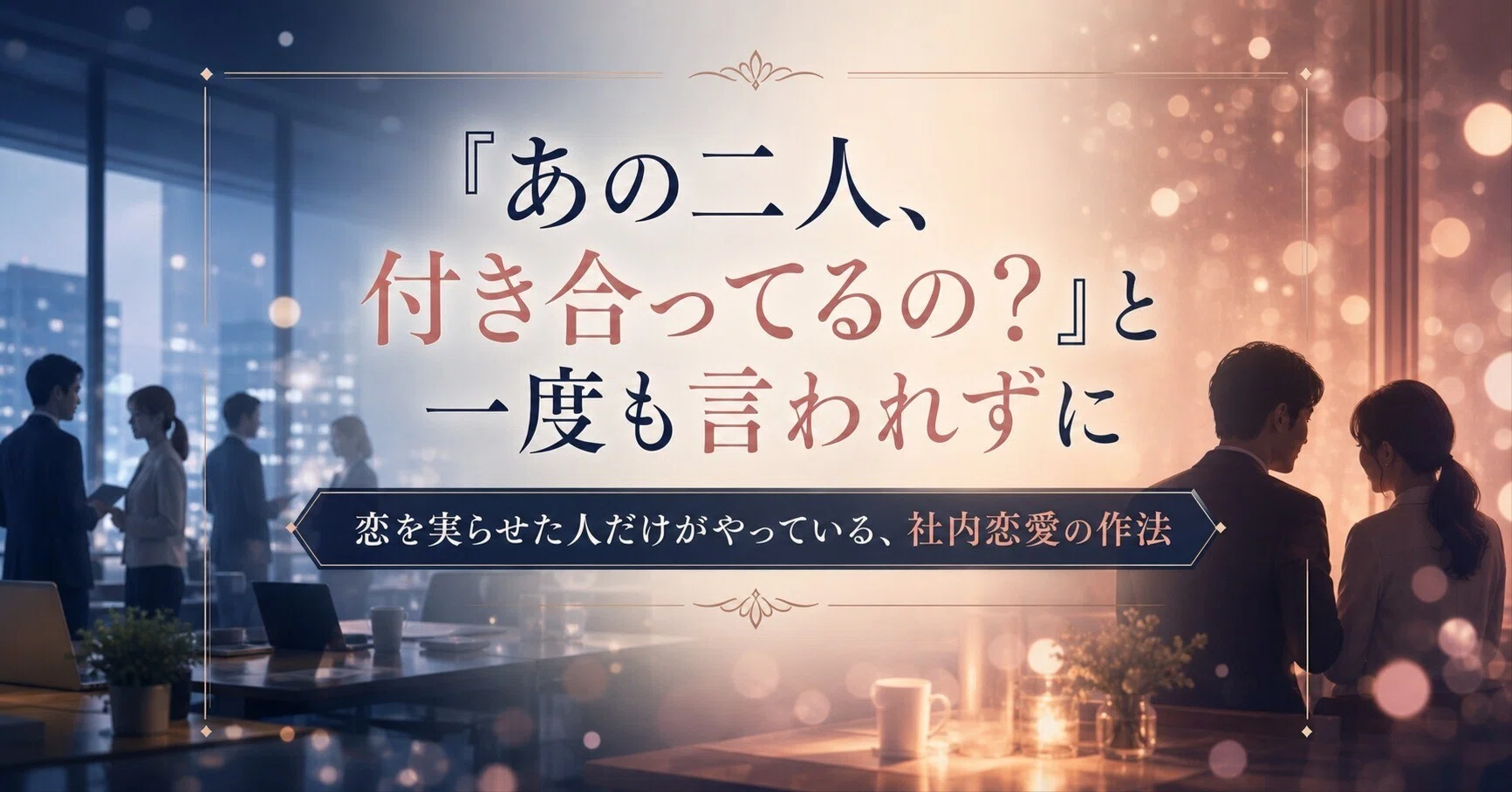 あの二人、付き合ってるの？』と一度も言われずに恋を実らせた人だけが 