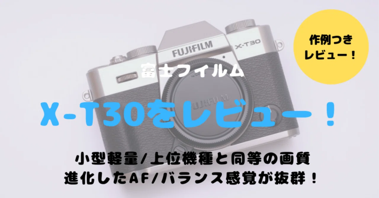 富士フイルムX-T30をレビュー！バランス感覚に優れた不満の少ない 