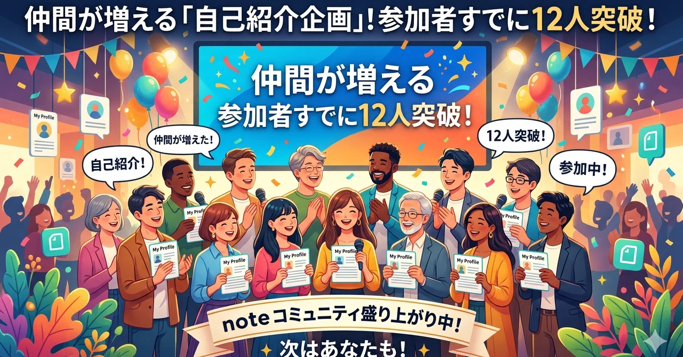 188 仲間が増える「自己紹介企画」！参加者すでに12人突破！✨｜まめ