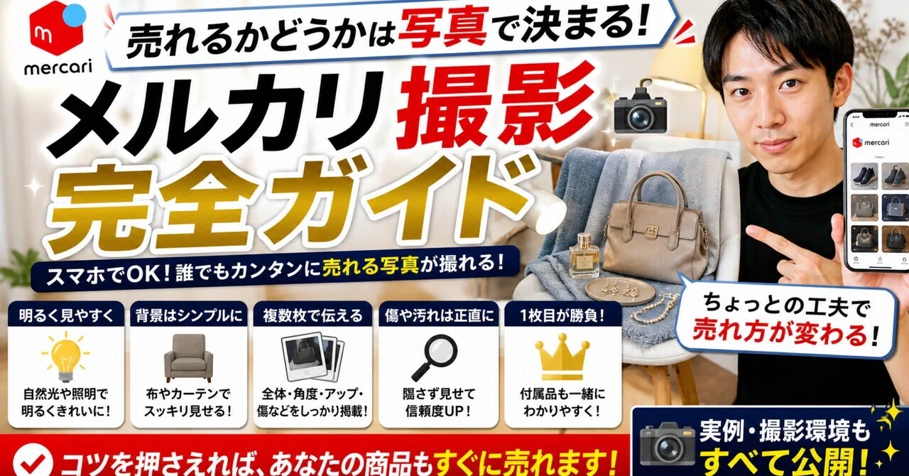 売れるかどうかは写真で決まる。メルカリ撮影完全ガイド｜ポロカストア