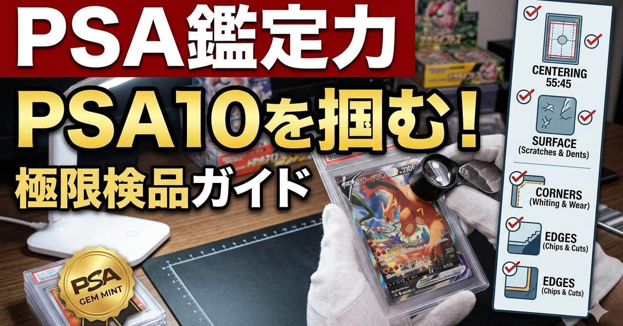 PSA鑑定力：PSA10を掴むための極限検品ガイド｜ぴか