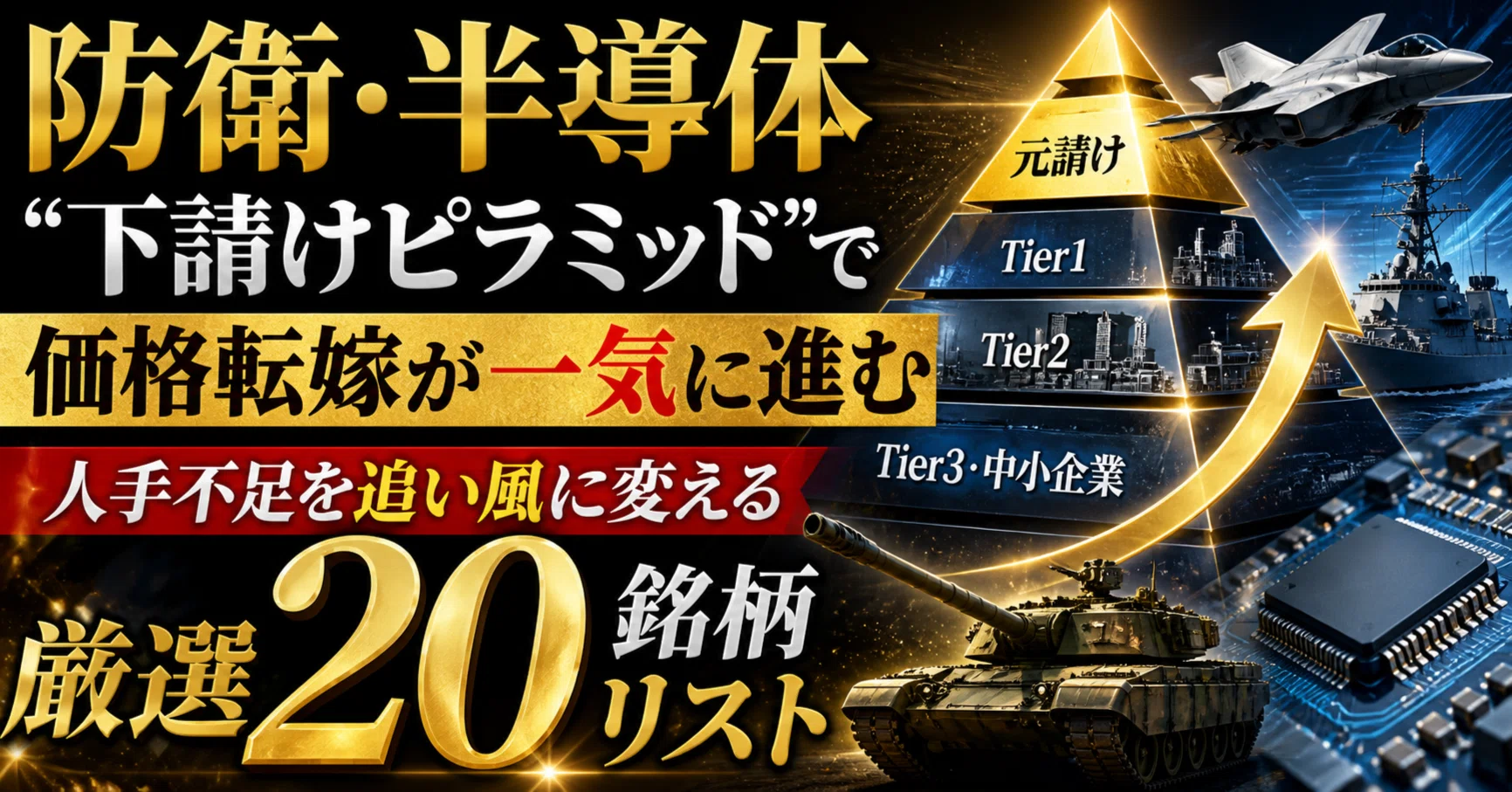 防衛・半導体「下請けピラミッド」で価格転嫁が一気に進む、人手不足を