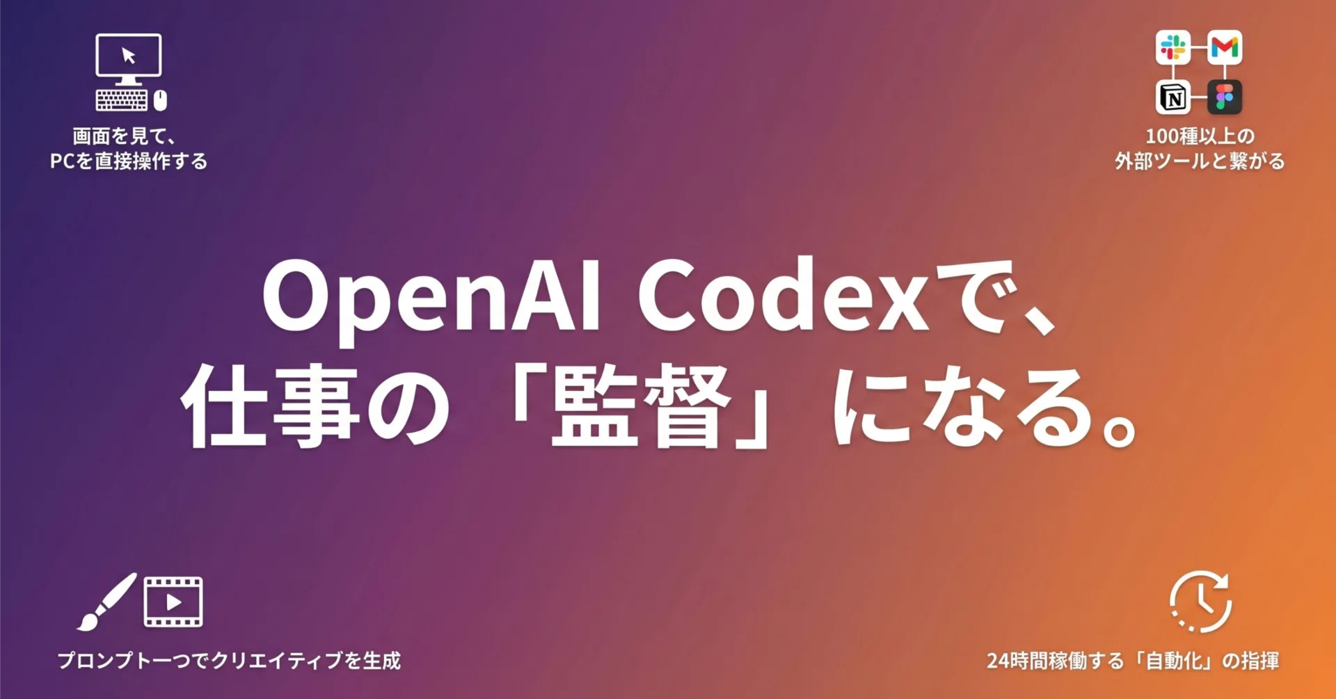 ChatGPTとの違い】アドバイスで終わらず「PCを直接操作する」AI、Codex