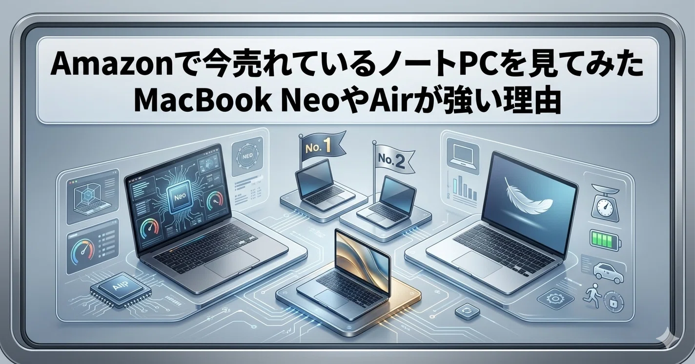 Amazonで今売れているノートPCを見てみた MacBook NeoやAirが強い理由