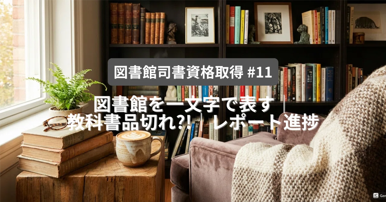 図書館司書資格取得 #11】図書館を一文字で表す│教科書品切れ