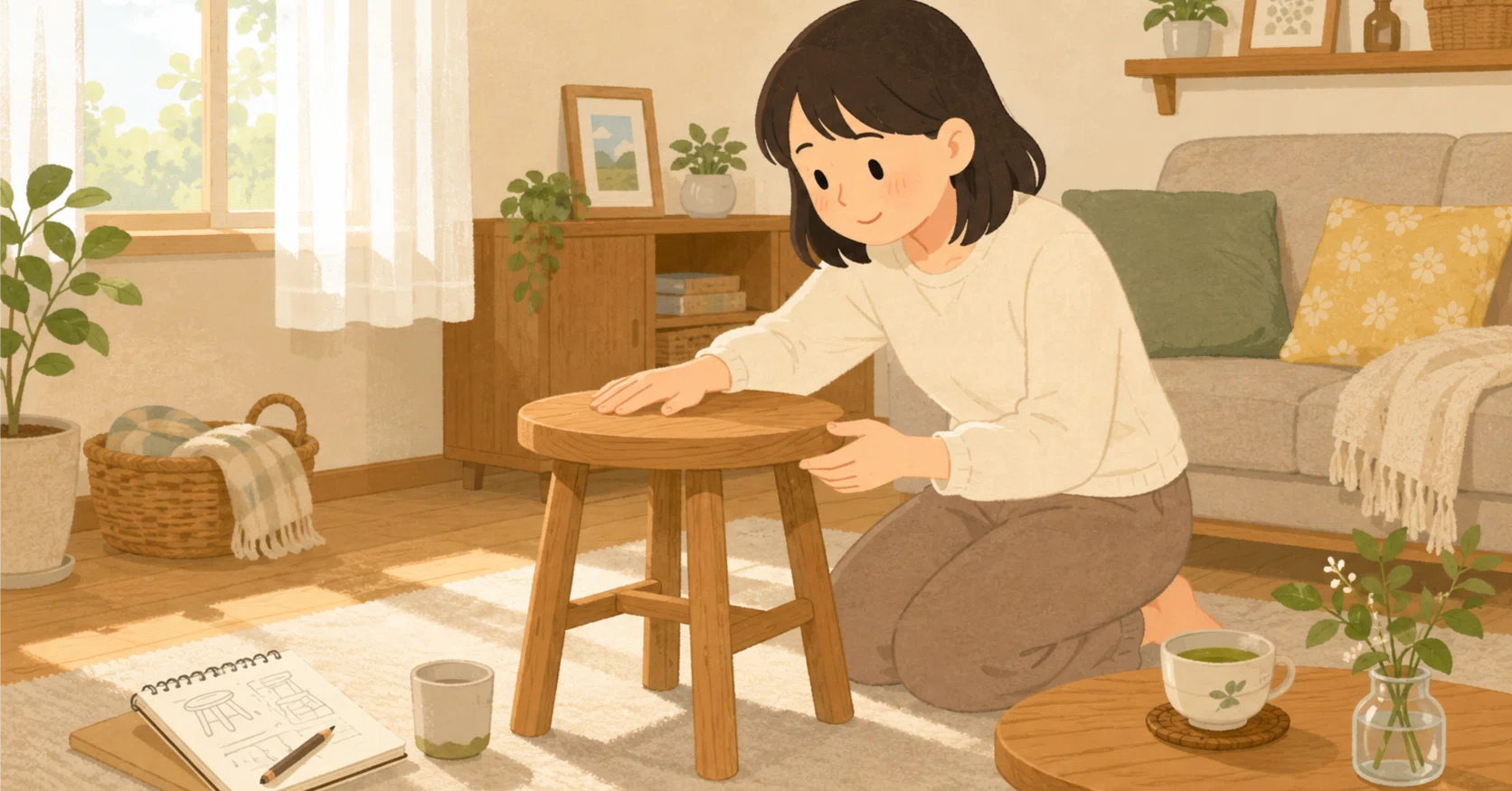 木製スツールをネットで買って後悔した私が、やっと見つけた