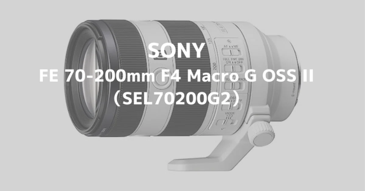 作例あり】SONY FE 70-200mm F4 Macro G OSS IIレビュー！テレコン