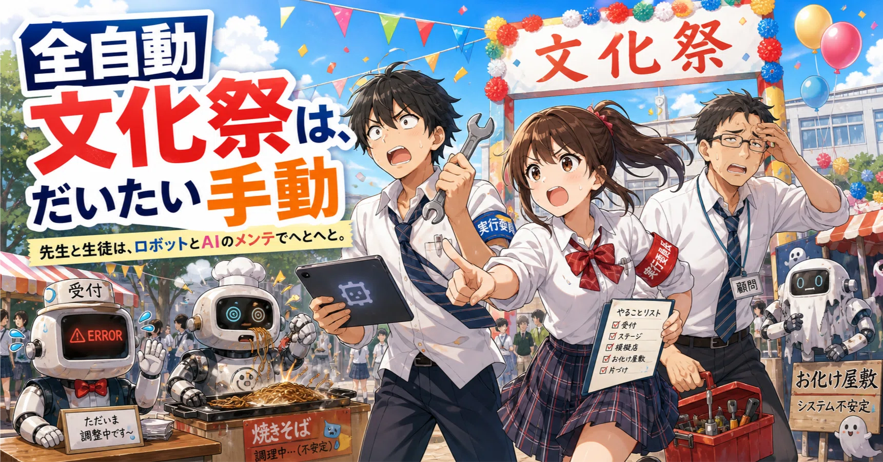 短編小説 『全自動文化祭は、だいたい手動』｜momo