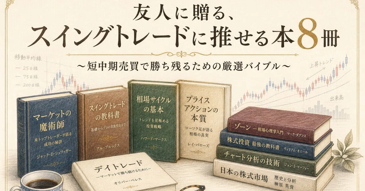 友人に贈る、スイングトレードに推せる本8冊】〜短中期売買で勝ち残る